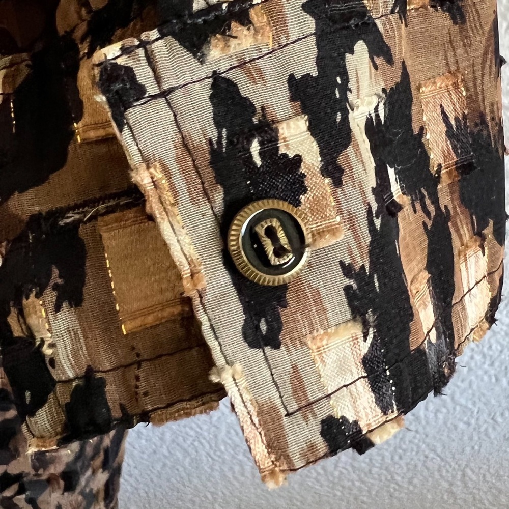 Mesmerize Cheetah Print Longsleeve Button Top - image 3